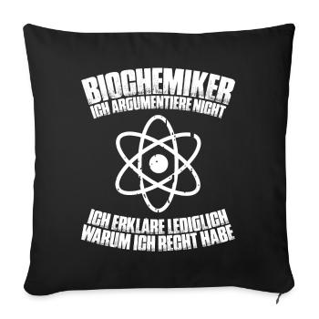 Biochemiker Biochimie Biochimie Biochimiste - Housse de coussin décorative 45 x 45 cm - noir - Devant