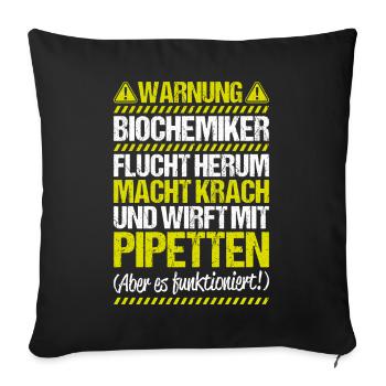Biochemiker Biochimie Biochimie Biochimiste - Housse de coussin décorative 45 x 45 cm - noir - Devant