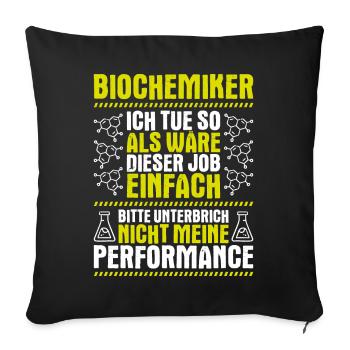 Biochemiker Biochimie Biochimie Biochimiste - Housse de coussin décorative 45 x 45 cm - noir - Devant