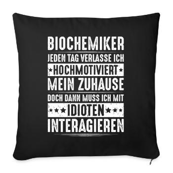 Biochemiker Biochimie Biochimie Biochimiste - Housse de coussin décorative 45 x 45 cm - noir - Devant