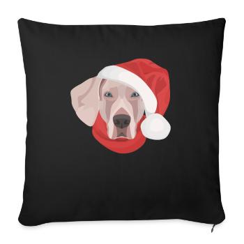 Joyeux Noël Weimaraner - Housse de coussin décorative 45 x 45 cm - noir - Devant