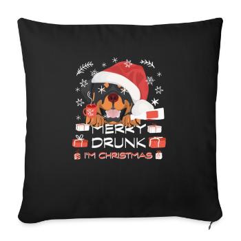 Rottweil Christmas Market - Sofa pillowcase 17,3'' x 17,3'' (45 x 45 cm) - black - Front