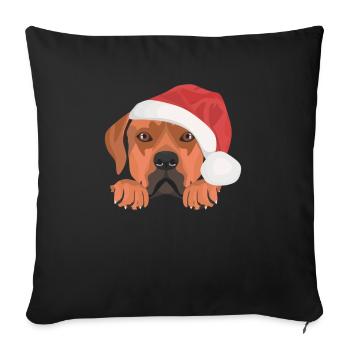 Rhodesian Ridgeback Merry Christmas - Sofa pillowcase 17,3'' x 17,3'' (45 x 45 cm) - black - Front