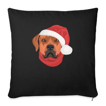 Rhodesian Ridgeback Merry Christmas - Sofa pillowcase 17,3'' x 17,3'' (45 x 45 cm) - black - Front