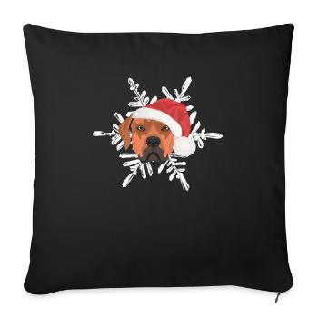 Rhodesian Ridgeback Merry Christmas - Sofa pillowcase 17,3'' x 17,3'' (45 x 45 cm) - black - Front