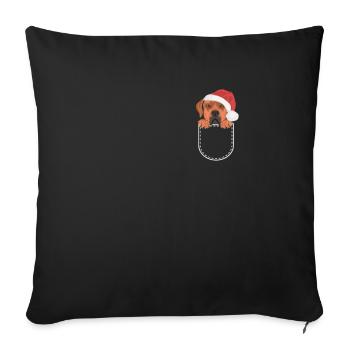 Rhodesian Ridgeback Merry Christmas - Sofa pillowcase 17,3'' x 17,3'' (45 x 45 cm) - black - Front