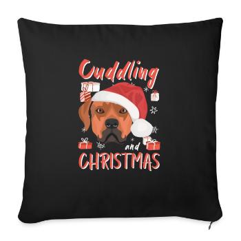 Rhodesian Ridgeback Merry Christmas - Sofa pillowcase 17,3'' x 17,3'' (45 x 45 cm) - black - Front