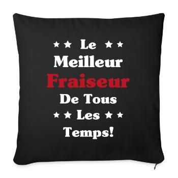 Le Meilleur Fraiseur de tous les temps - Housse de coussin décorative 45 x 45 cm - noir - Devant