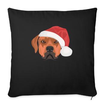 Rhodesian Ridgeback Merry Christmas - Sofa pillowcase 17,3'' x 17,3'' (45 x 45 cm) - black - Front
