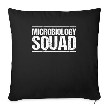 Microbiology Microbiologist Biology Biologist - Sofa pillowcase 17,3'' x 17,3'' (45 x 45 cm) - black - Front