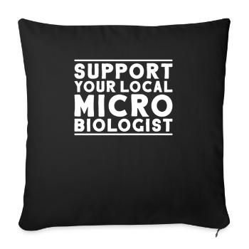 Microbiology Microbiologist Biology Biologist - Sofa pillowcase 17,3'' x 17,3'' (45 x 45 cm) - black - Front