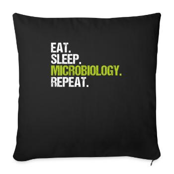 Microbiology Microbiologist Biology Biologist - Sofa pillowcase 17,3'' x 17,3'' (45 x 45 cm) - black - Front