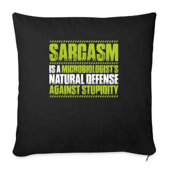 Microbiology Microbiologist Biology Biologist - Sofa pillowcase 17,3'' x 17,3'' (45 x 45 cm) - black - Front