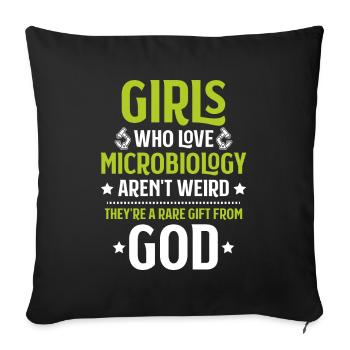 Microbiology Microbiologist Biology Biologist - Sofa pillowcase 17,3'' x 17,3'' (45 x 45 cm) - black - Front