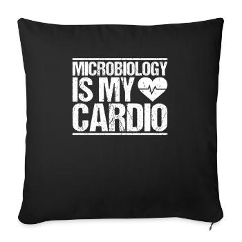 Microbiology Microbiologist Biology Biologist - Sofa pillowcase 17,3'' x 17,3'' (45 x 45 cm) - black - Front