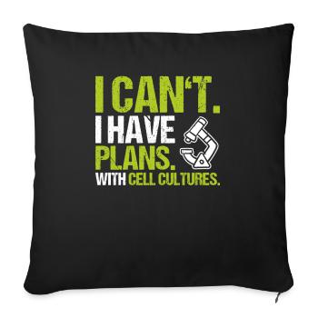 Microbiology Microbiologist Biology Biologist - Sofa pillowcase 17,3'' x 17,3'' (45 x 45 cm) - black - Front