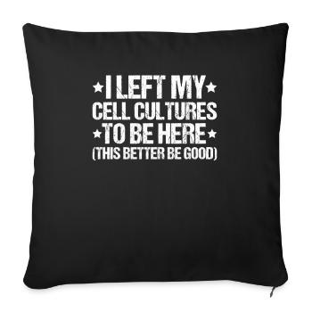 Microbiology Microbiologist Biology Biologist - Sofa pillowcase 17,3'' x 17,3'' (45 x 45 cm) - black - Front