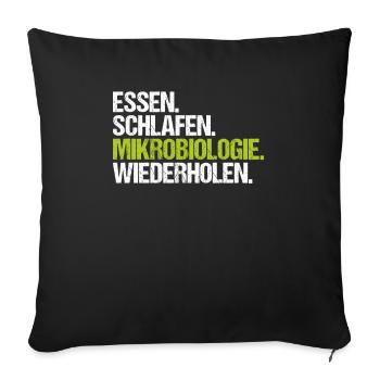 Mikrobiologie Mikrobiologe Biologie Biologe - Sofakissenbezug 45 x 45 cm - Schwarz - Vorne