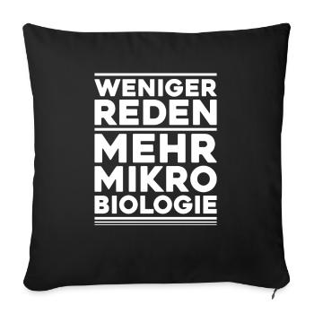 Mikrobiologie Mikrobiologe Biologie Biologe - Sofakissenbezug 45 x 45 cm - Schwarz - Vorne