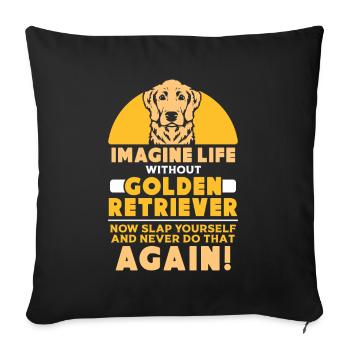 Golden retriever - Sofakissenbezug 45 x 45 cm - Schwarz - Vorne