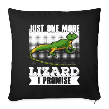 Lizard Gecko Reptile Herpetology Herpetologist - Sofa pillowcase 17,3'' x 17,3'' (45 x 45 cm) - black - Front