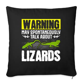 Lizards Reptiles Herpetology Herpetologist Eidec - Sofa pillowcase 17,3'' x 17,3'' (45 x 45 cm) - black - Front