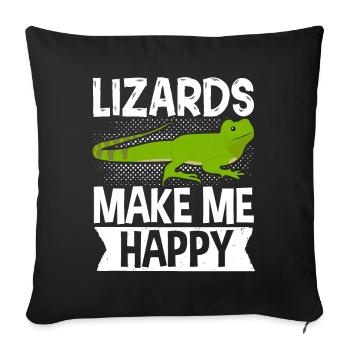 Lizards Lizard Lovers Reptiles Herpetologi - Sofa pillowcase 17,3'' x 17,3'' (45 x 45 cm) - black - Front