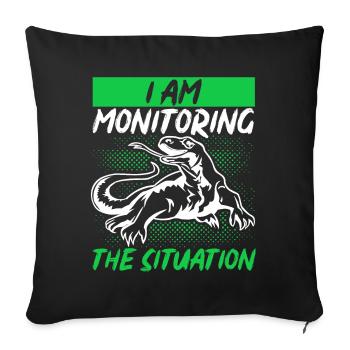 Lizard Reptile Herpetology Herpetologist - Sofa pillowcase 17,3'' x 17,3'' (45 x 45 cm) - black - Front