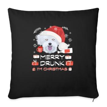 Malteser Weihnachtsmarkt - Sofakissenbezug 45 x 45 cm - Schwarz - Vorne