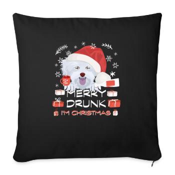 Malteser Weihnachtsmarkt - Sofakissenbezug 45 x 45 cm - Schwarz - Vorne
