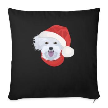 Malteser Merry Christmas - Sofa pillowcase 17,3'' x 17,3'' (45 x 45 cm) - black - Front