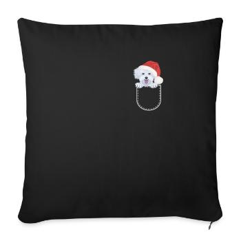 Malteser Merry Christmas - Sofa pillowcase 17,3'' x 17,3'' (45 x 45 cm) - black - Front