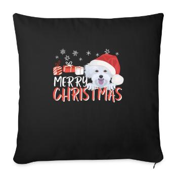 Malteser Merry Christmas - Sofa pillowcase 17,3'' x 17,3'' (45 x 45 cm) - black - Front