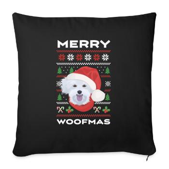 Malteser Merry Christmas - Sofa pillowcase 17,3'' x 17,3'' (45 x 45 cm) - black - Front