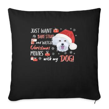 Malteser Merry Christmas - Sofa pillowcase 17,3'' x 17,3'' (45 x 45 cm) - black - Front