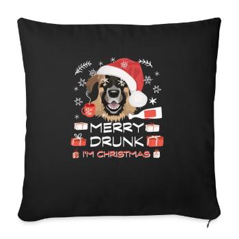 Leonberg Christmas Market - Sofa pillowcase 17,3'' x 17,3'' (45 x 45 cm) - black - Front