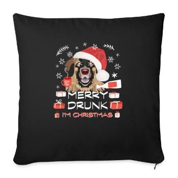 Leonberg Christmas Market - Sofa pillowcase 17,3'' x 17,3'' (45 x 45 cm) - black - Front