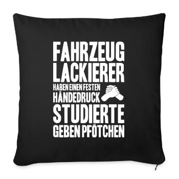 Peintre de véhicules Peintre automobile - Housse de coussin décorative 45 x 45 cm - noir - Devant