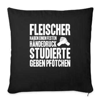 Butcher Butcher Butcher - Sofa pillowcase 17,3'' x 17,3'' (45 x 45 cm) - black - Front