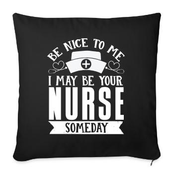Nursing student Future nurse - Sofa pillowcase 17,3'' x 17,3'' (45 x 45 cm) - black - Front