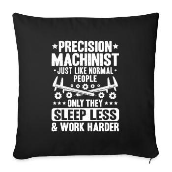Mécanicien de précision Machiniste de précision - Housse de coussin décorative 45 x 45 cm - noir - Devant