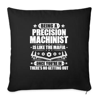 Mécanicien de précision Machiniste de précision - Housse de coussin décorative 45 x 45 cm - noir - Devant