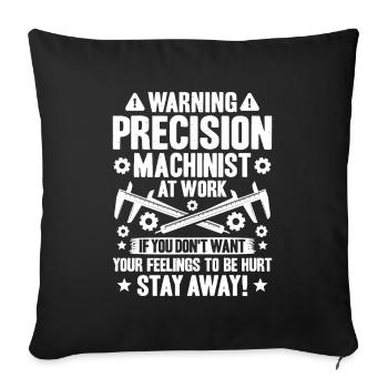 Precision mechanic Precision Machinist - Sofa pillowcase 17,3'' x 17,3'' (45 x 45 cm) - black - Front