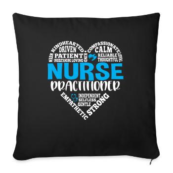 Importance infirmière - Housse de coussin décorative 45 x 45 cm - noir - Devant