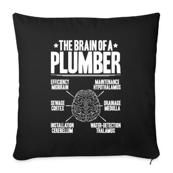 Plant mechanic plumber plumber sanitary heating - Sofa pillowcase 17,3'' x 17,3'' (45 x 45 cm) - black - Front