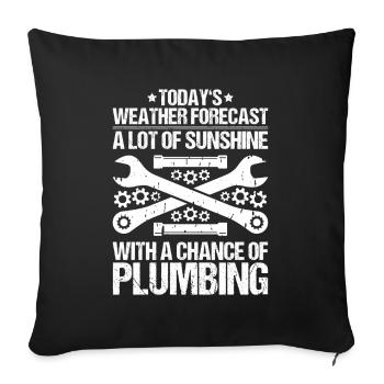 Plant mechanic plumber plumber sanitary heating - Sofa pillowcase 17,3'' x 17,3'' (45 x 45 cm) - black - Front
