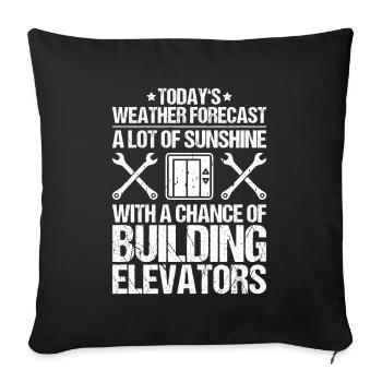 Elevator Fitter Elevator Mechanic Elevator Mechanic - Sofa pillowcase 17,3'' x 17,3'' (45 x 45 cm) - black - Front