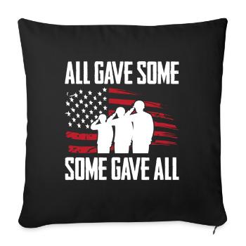 Alle gaben etwas Einige gaben alles USA Flagge Ged - Sofakissenbezug 45 x 45 cm - Schwarz - Vorne