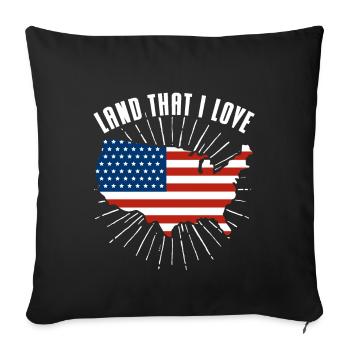 Land, das ich liebe Gedenktag USA Amerika Amerikan - Sofakissenbezug 45 x 45 cm - Schwarz - Vorne