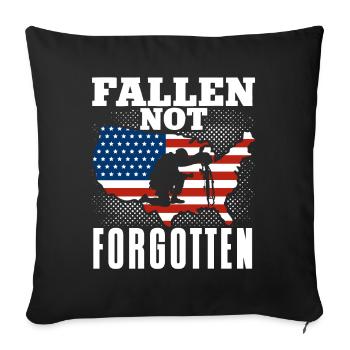 Gefallen nicht vergessen Gedenktag Veteranen Milit - Sofakissenbezug 45 x 45 cm - Schwarz - Vorne